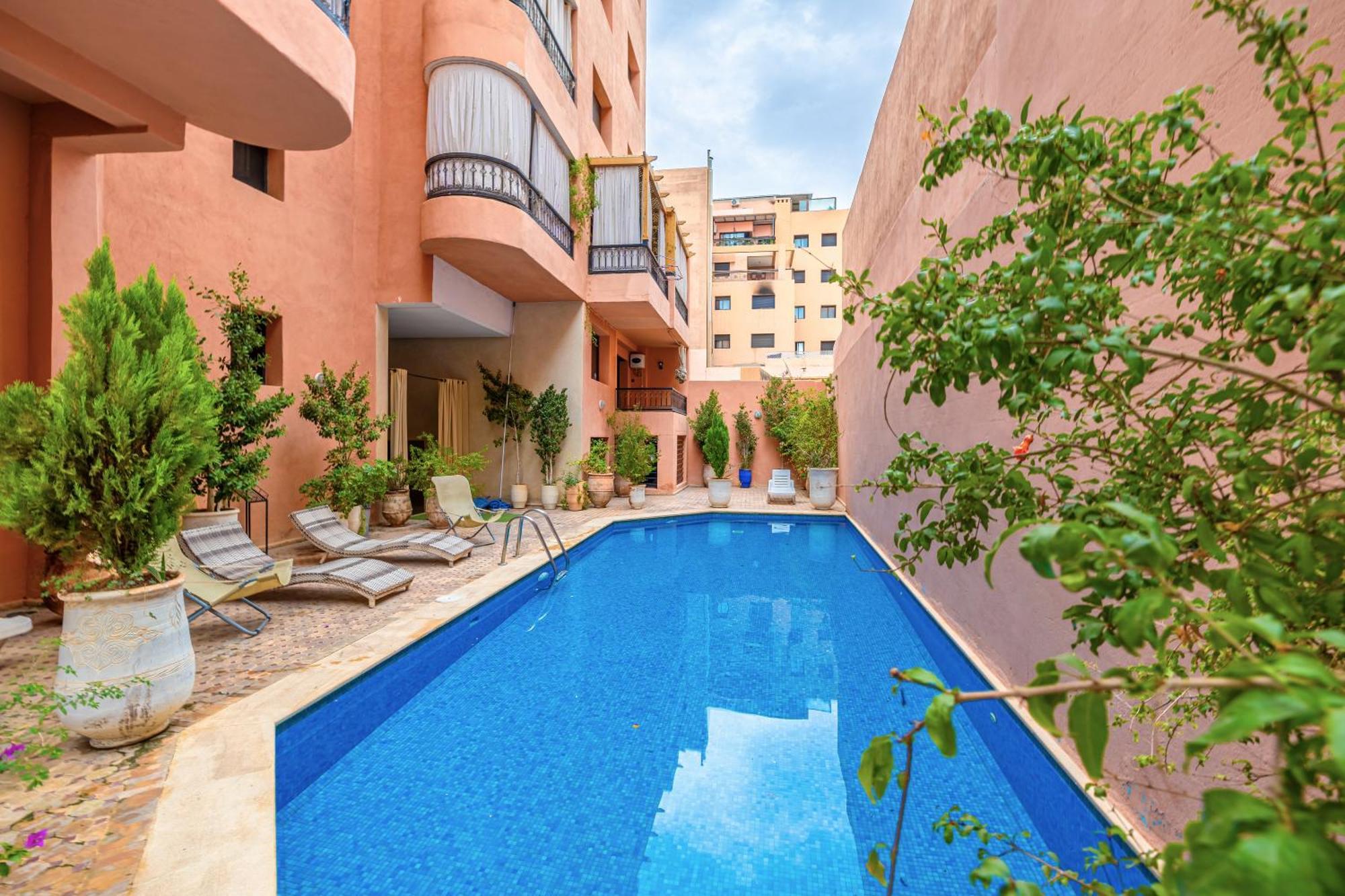 Le Jasmin - Appartement Authentique A Gueliz Marrakesh Eksteriør billede