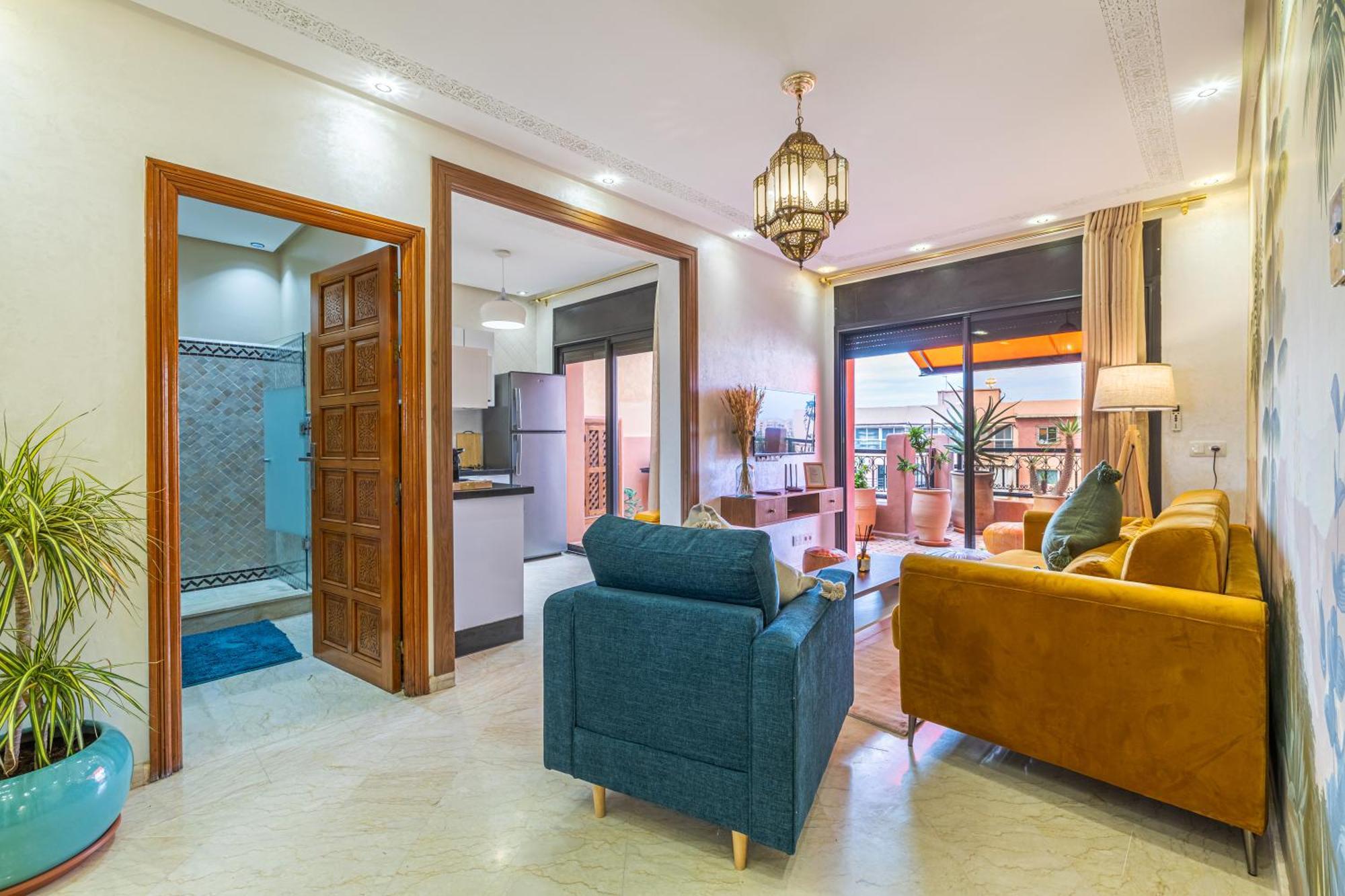Le Jasmin - Appartement Authentique A Gueliz Marrakesh Eksteriør billede