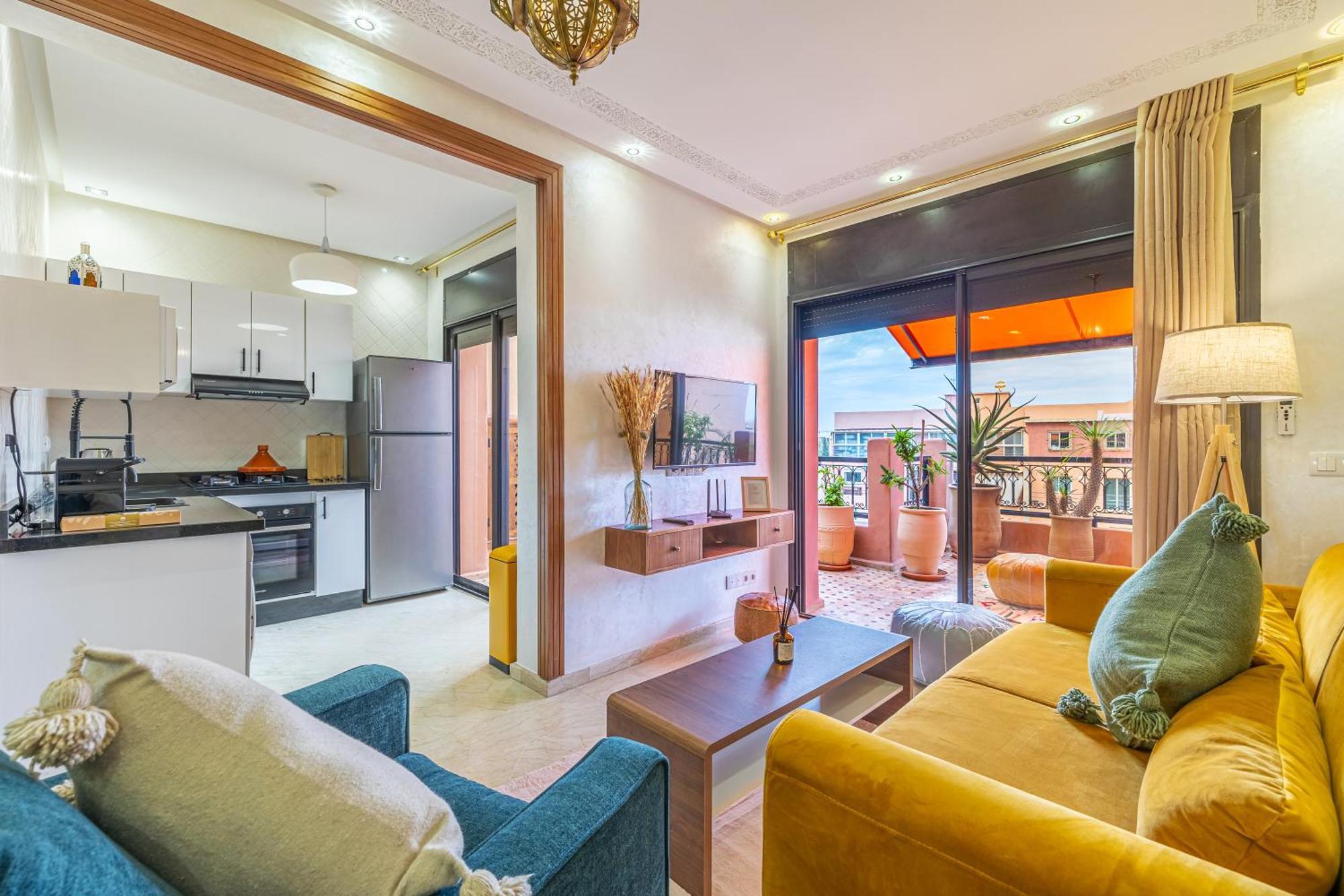 Le Jasmin - Appartement Authentique A Gueliz Marrakesh Eksteriør billede